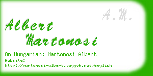 albert martonosi business card